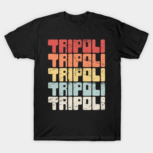 Vintage TRIPOLI Lebanon Text T-Shirt by Wizardmode